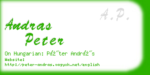 andras peter business card